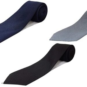 Michelangelo 939693 Men's Self Design Micro Fiber Premium Tie Combo